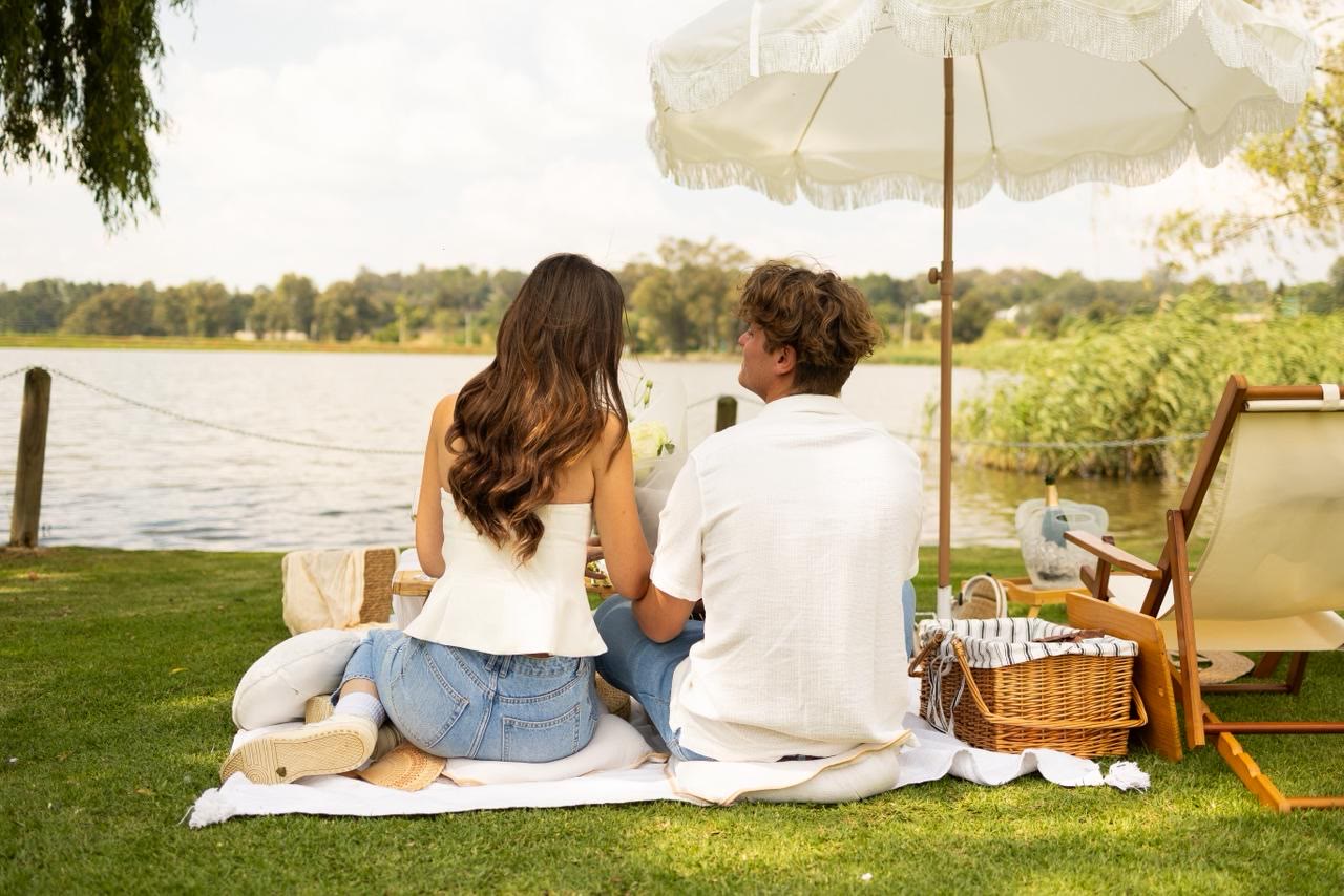 Luxury picnic setup for two
