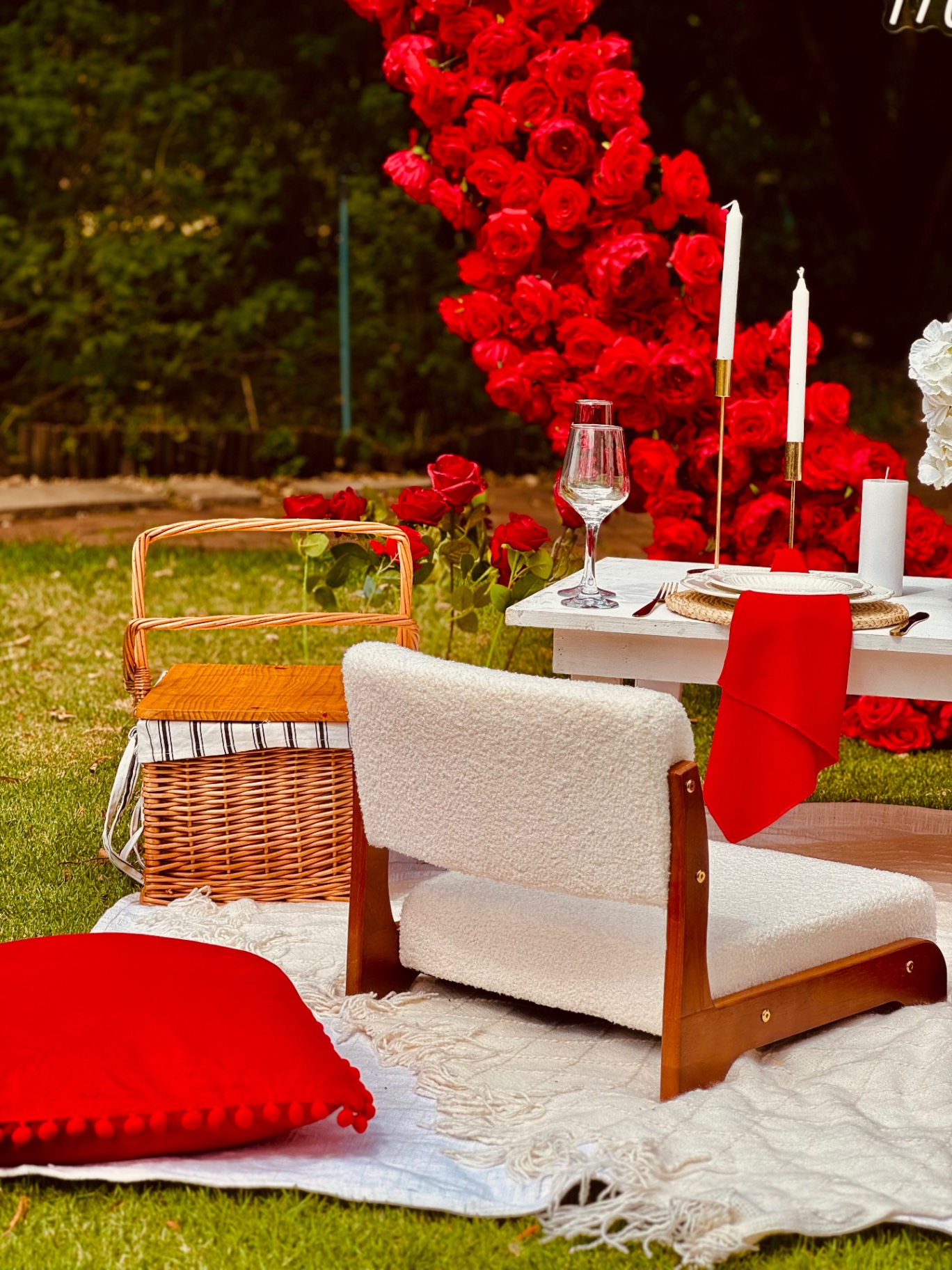 Forever Heart Proposal — picnic detail